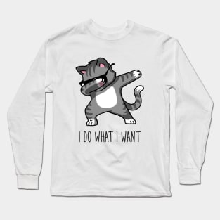 Dabbing Cat Long Sleeve T-Shirt